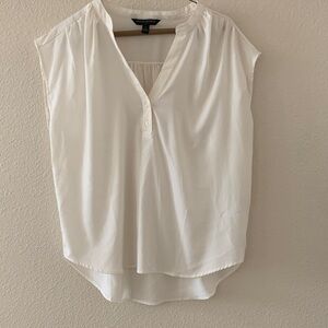 Banana Republic Cream Sleeveless Blouse